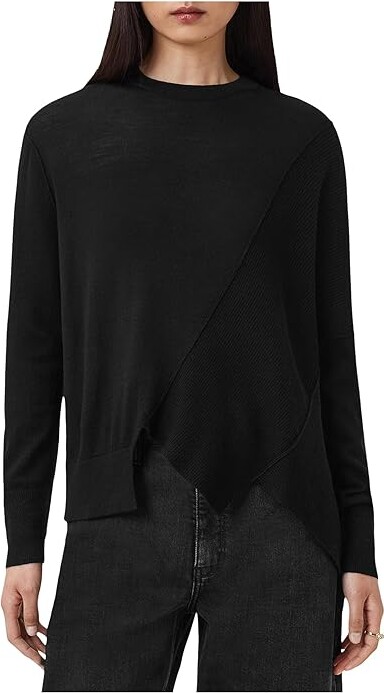 AllSaints Isla Jumper Women's Clothing Black 1 : LG, Wool