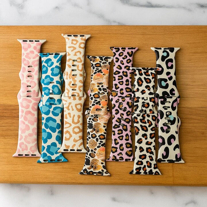 Leopard Collection Watch Band For Apple Women Silicone 38mm 40mm 41mm 42mm 44mm 45mm 46 49mm Christmas Gift Her Animal Print