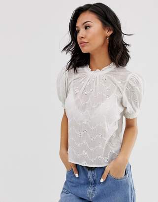 Free People letters to juliet broderie t-shirt