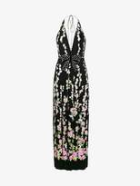 Gucci Climbing Roses print bow embellished gown
