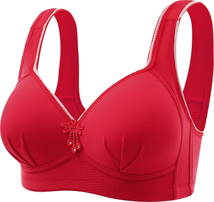 Generic Red Bra Sets for Women 36 Ladies Bras Size 36b 2023 Padded Lace  Sports Bra Front Fastening Sleep Bra Invisable Bandeau Bra Sports Bra Top