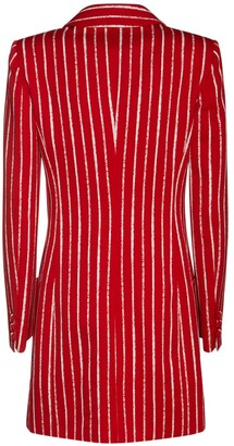Moschino Striped Cotton Twill Blazer Dress