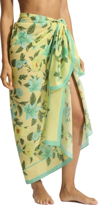 Seafolly Women's Printed Sarong Pareo Swimsuit Cover Up Wrap