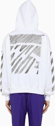 Off-White Scribble Diag White Zip Hoodie - ShopStyle