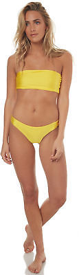 Reverse New Women's Canary Island Bandeau Bikini Polyester Yellow