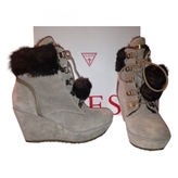 Thumbnail for your product : GUESS Beige Suede Ankle boots