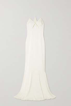 Galvan Cutout Satin Gown - White