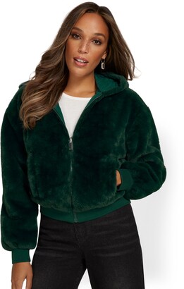 New York \u0026 Co. Reversible Hooded Faux 