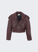 Cropped Lambskin Leather Jacket 