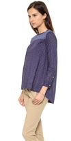 Thumbnail for your product : Madewell Indigo Paisley 3/4 Sleeve Top