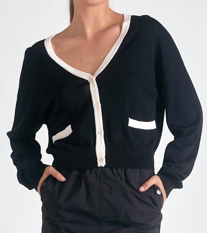 Elan International Women's The Classic Cardigan In Black