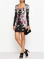 Thumbnail for your product : Just Cavalli Printed Scoop Neck Long Sleeve Dress