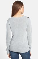 Thumbnail for your product : Halogen Studded Shoulder Sweater