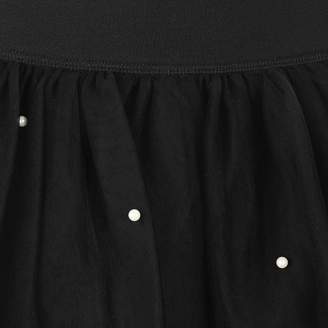 MonnaLisa ChicBlack Pearl Studded Tulle Skirt
