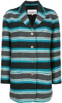 Thumbnail for your product : Krizia Pre Owned Striped Fitted Coat