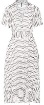 Lisa Marie Fernandez Polka-dot Cotton-voile Midi Dress - White