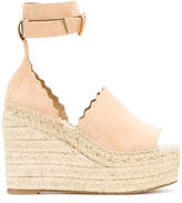 Thumbnail for your product : Chloé scalloped wedge sandals