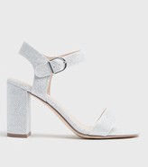 Thumbnail for your product : New Look Glitter 2 Part Block Heels