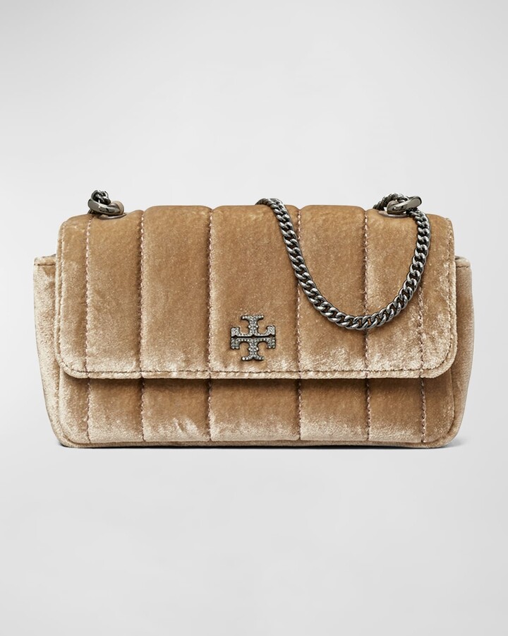 Tory Burch Kira Mini Flap Velvet Crossbody Bag ShopStyle