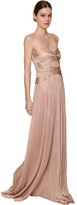 Thumbnail for your product : Maria Lucia Hohan Long Strapless Metallic Silk Tulle Dress