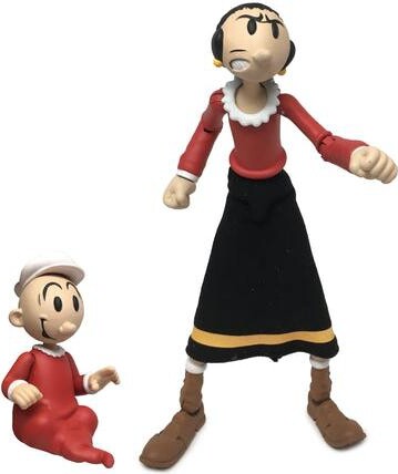 Boss Fight Studio Olive Oyl Popeye Classics Wave 1 Action Figure – Highly Articulated Figurine with Accessories Including Swee Pea, Fabric Skir
