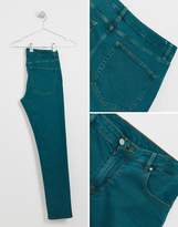 Thumbnail for your product : ASOS Design DESIGN skinny jeans in sea green