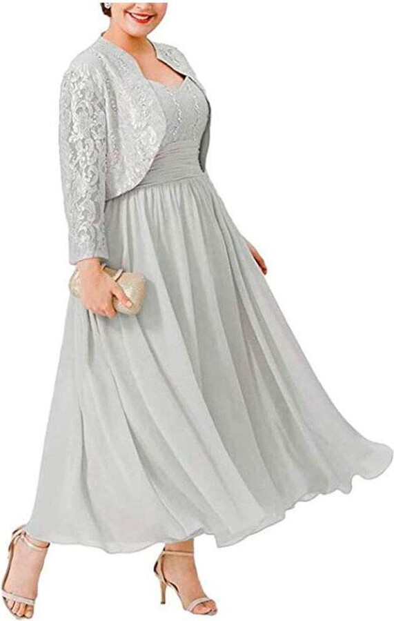 silver gray gown plus size