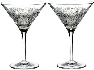 Waterford Crystal Diamond Line Martini Glasses Set of Two