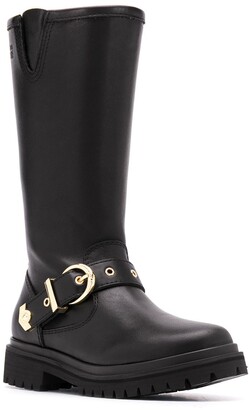 Versace Jeans Couture Mid-Calf Buckle Strap Boots
