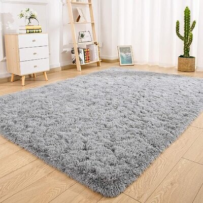 Everly Quinn Super Soft Indoor Modern Shag Area Rug Bedroom Silky Smooth  Rugs Fluffy Anti-Skid Shaggy Area Rug Dining Living Room Kids Carpet 3' X  5' - ShopStyle