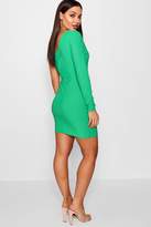 Thumbnail for your product : boohoo One Shoulder Cut Work Bodycon Dress