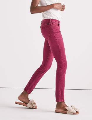 Ava Mid Rise Skinny Jean In Elegant Burgundy
