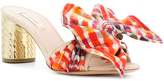 Thumbnail for your product : Casadei checked bow detail mules
