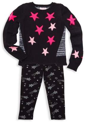 Design History Little Girl's Star Print Sweater