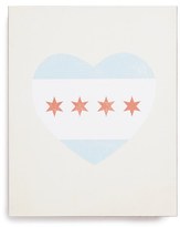Thumbnail for your product : Nordstrom LUCIUS DESIGNS 'Chicago Flag Heart' Wall Art