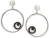Thumbnail for your product : Vintouch Italy Black Moon Hoop Earrings