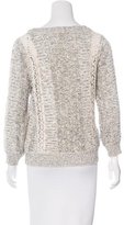Thumbnail for your product : Vanessa Bruno Lace-Accented Cable Knit Sweater