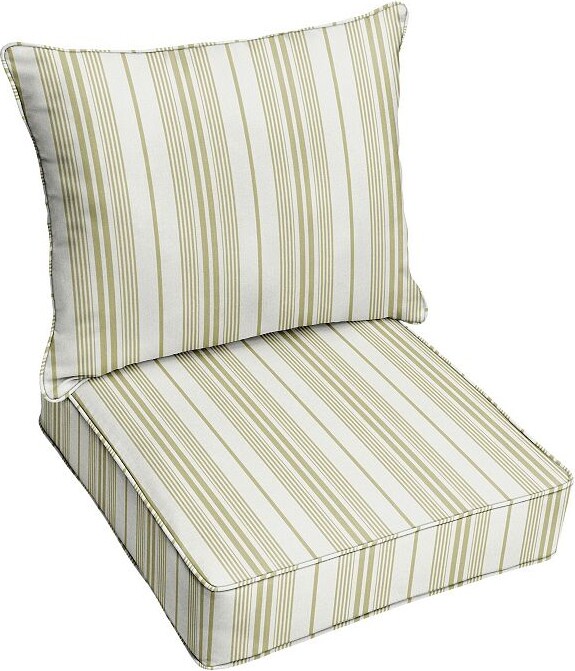 Sorra Home Outdoor/Indoor 27 in. x 30 in. Corded Deep Seating Pillow and Cushion Set
