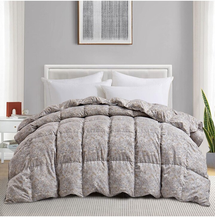 UNIKOME Floral Goose Down Feather Duvet Comforter Insert