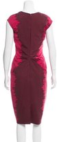 Thumbnail for your product : Lela Rose Colorblock Silk & Wool-Blend Dress