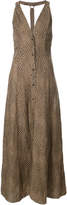 Diane Von Furstenberg dotted plunge maxi dress