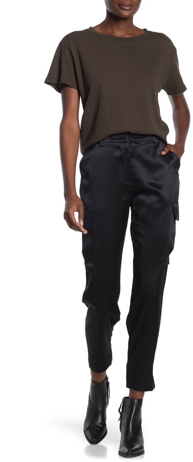 silk cargo trousers