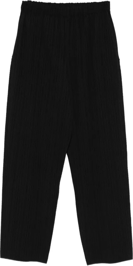 Pleats Please Issey Miyake A-Poc Shell pleated cropped trousers