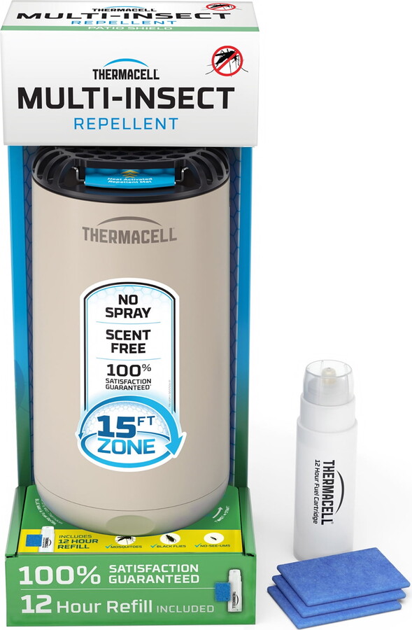 Thermacell Patio Shield Insect Repellent with 12 Hours of Insect Protection, Linen