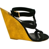 Thumbnail for your product : Yves Saint Laurent 2263 YVES SAINT LAURENT Black Suede Sandals