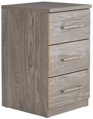 Consort Furniture Limited Aura Ready Assembled 3 Drawer Bedside Chest