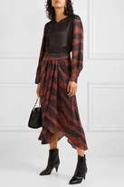 Thumbnail for your product : Isabel Marant Romina Asymmetric Printed Satin-jacquard Midi Dress