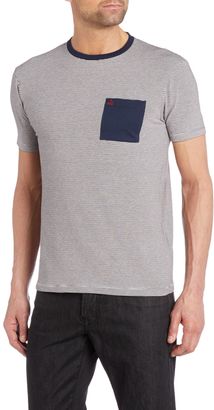 Merc Men's Clifton stripe pocket short sleeve t-shirt