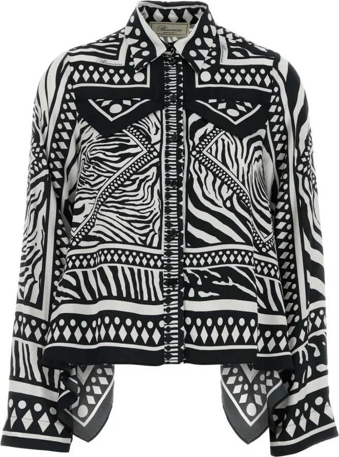 Blumarine Printed Twill Shirt