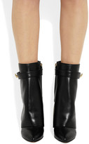 Thumbnail for your product : Givenchy Shark Lock black leather wedge ankle boots